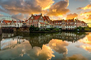 The historic city of Enkhuizen in North Holland