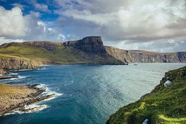 Panorama Cliffs in Scotland. Isle of Skye Idyll and Tranquillity