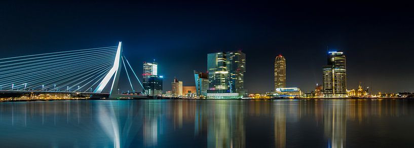 Skyline Rotterdam Panorama von Joram Janssen