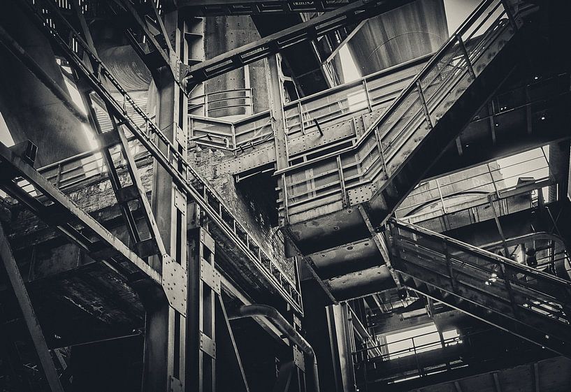 Staircase to the blast furnace - Landschaftspark Duisburg-Nord. Steelworks in the middle of the Ruhr by Jakob Baranowski - Photography - Video - Photoshop