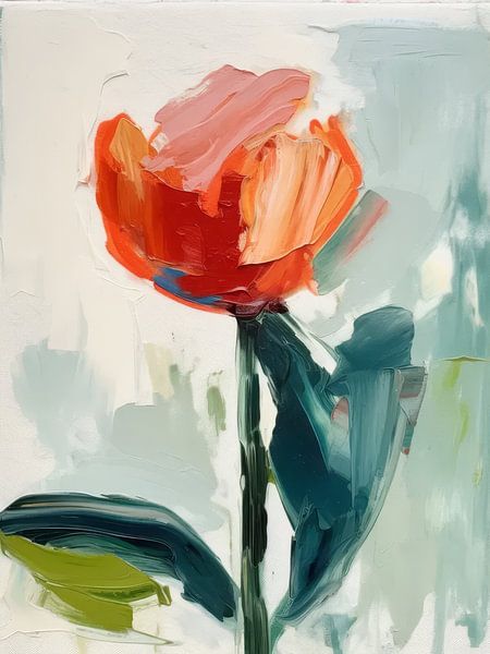 Orange Rose Style Abstract by TOAN TRAN