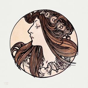 Glasfenster für die Fassade der Boutique Fouquet von Alphonse Mucha