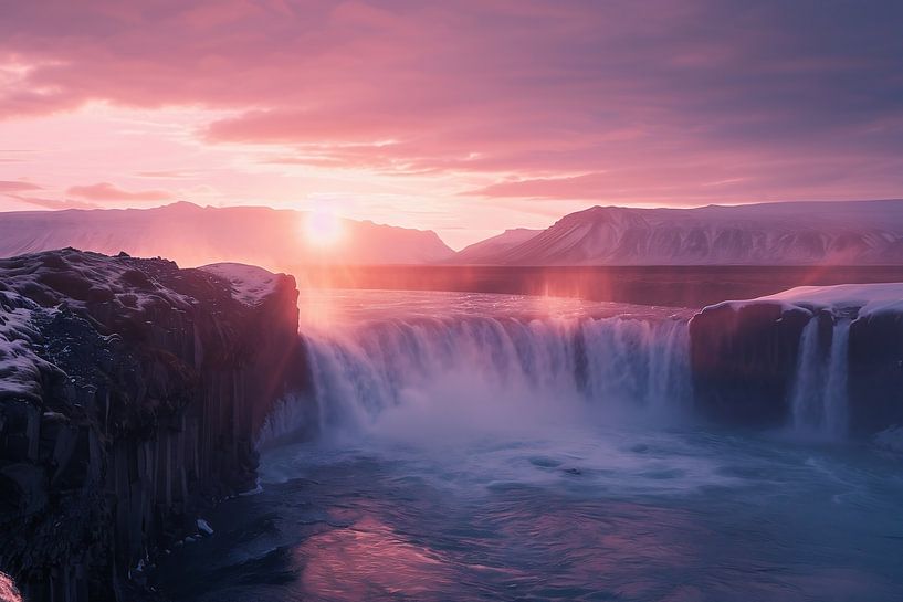 Sunrise, reflecting pool of water by fernlichtsicht