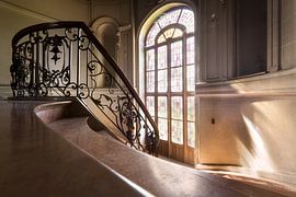 Abandoned Staircase in Castle. by Roman Robroek - Photos of Abandoned Buildings