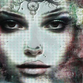LYSARA Veiled Portrait Abstract Wall Art by Mavro Orbino
