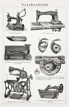 Vintage engraving Sewing machines by Studio Wunderkammer