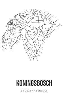 Koningsbosch (Limburg) | Landkaart | Zwart-wit van Rezona