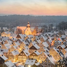 Winter evening in Freudenberg by Michael Valjak