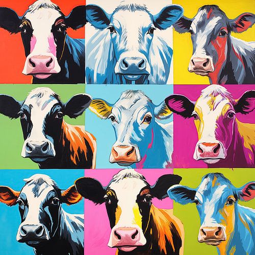 Cow pop art