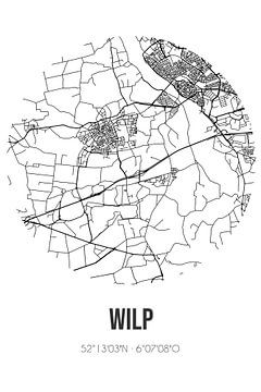 Wilp (Gelderland) | Landkaart | Zwart-wit van MijnStadsPoster