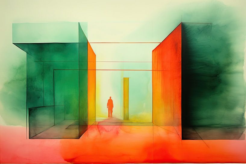 Abstrait à l'aquarelle 186923 par Peinture Abstraite