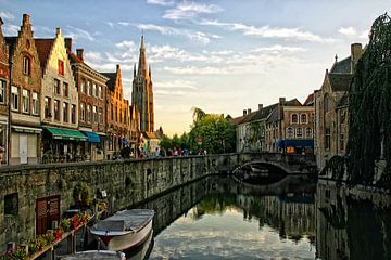 Brugge in avondlicht sur Jack Tol