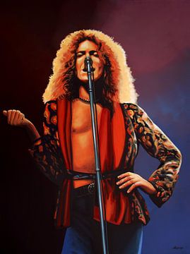 Robert Plant of Led Zeppelin Schilderij van Paul Meijering