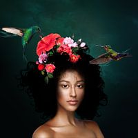 The woman with the birds