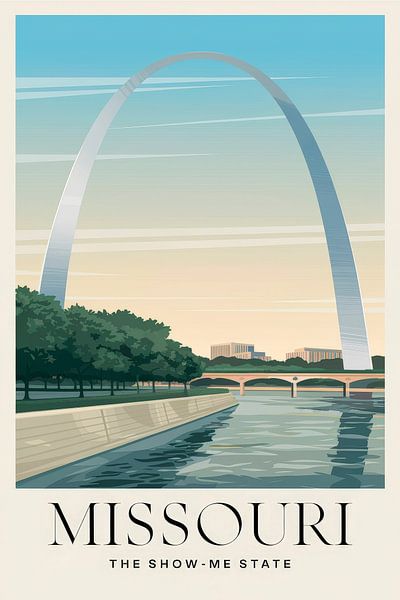 Poster de voyage vintage du Missouri par Poster Art Shop