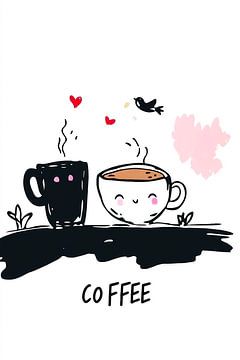 Ich liebe dich einen Milchkaffee