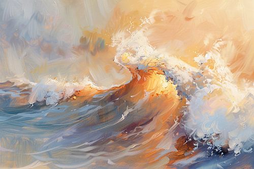 Abstracte golven in dynamische kleuren