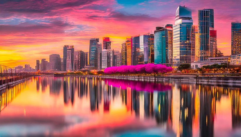 City with reflection by Mustafa Kurnaz