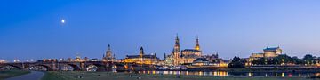 Dresden | Canalettoblick am Abend von Panorama-Rundblick