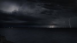 A stormy night over the Adriatic by Marcel Hechler