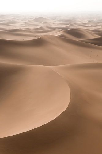 Abstrait Dune de sable dans le Sahara sur Jarno Dorst