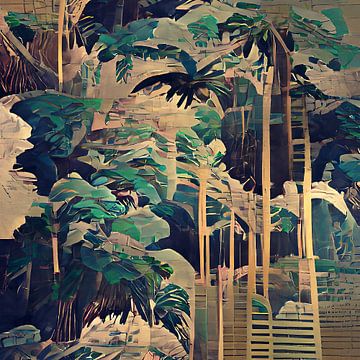 TROPISCHER WALD no3-C - UKIYO-e von Pia Schneider