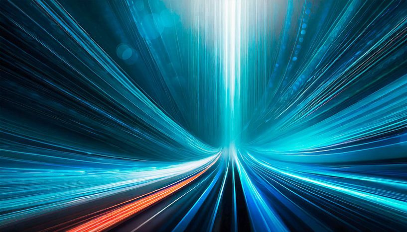 Blue stripes in the centre by Mustafa Kurnaz