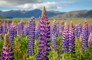Lupinen in traumhafter Landschaft