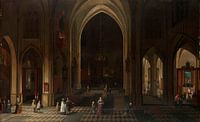 Intérieur d'une église à la lumière des bougies, Pieter Neefs (I) par Des maîtres magistraux Aperçu