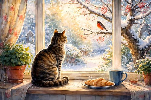 Kat en vogel