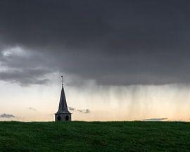 Threatening clouds over Paesens/Moddergat by Anges van der Logt