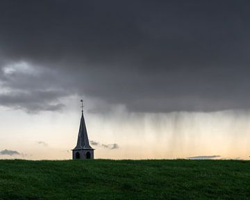Threatening clouds over Paesens/Moddergat by Anges van der Logt
