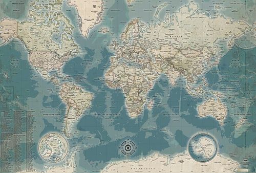 World Map PIRATE style (2025 update) by MAPOM by Geoatlas