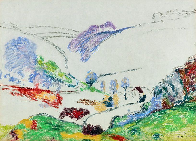 Landschap van de Creuse, JEAN-BAPTISTE ARMAND GUILLAUMIN, ca 1915 van Atelier Liesjes