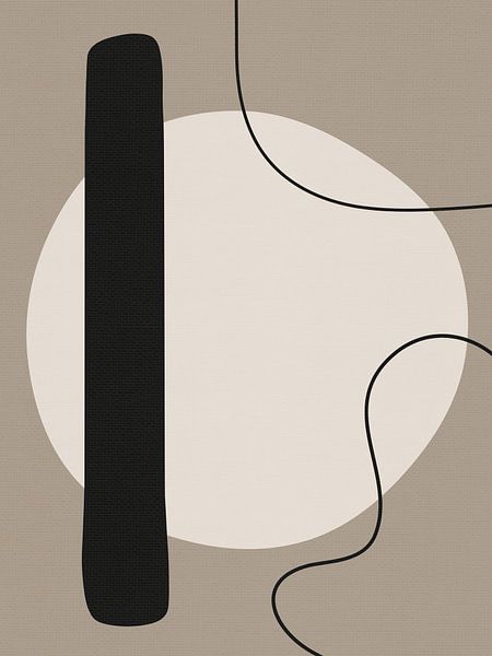 Formes abstraites minimales et lignes - No. 1 par MDRN HOME