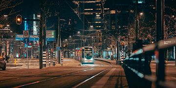 Straßenbahnhaltestelle Fair by Night von Jelte Lagendijk