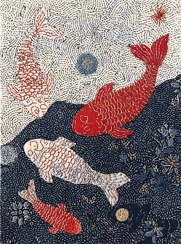 Met sashiko borduurwerk en wabi-sabi esthetiek