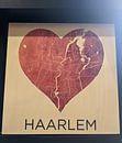 Klantfoto: Liefde voor Haarlem  |  Stadskaart in een hart van Wereldkaarten.Shop