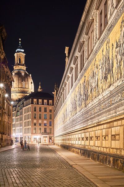 Dresden, Frauenkirche and Fürstenzug by Jenco van Zalk