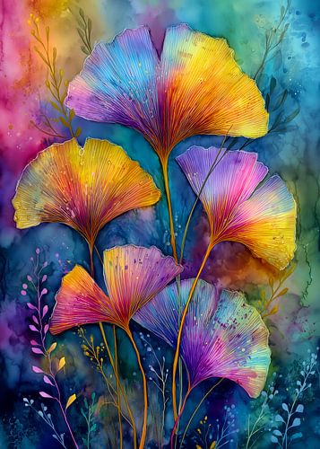 Schilderachtige bloemen Evergreen Ginkgo Biloba 8