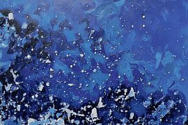 Splashing Seawater: Explosive Sea Foam in a Thick Paint Texture by Dirk van der Ven