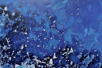 Splashing Seawater: Explosive Sea Foam in a Thick Paint Texture