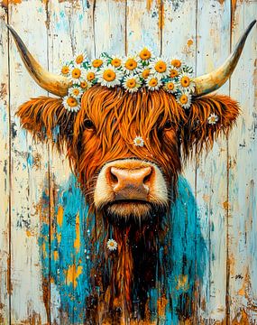 Koeielicht - een kleurrijk zomerspektakel van Klaus Tesching - Art-AI