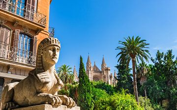 Palma de Majorca, uitzicht op kathedraal La Seu van Alex Winter