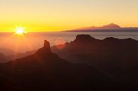 Roque Bentayga bij zonsondergang, Gran Canaria, Canarische Eilanden, Spanje van Markus Lange thumbnail