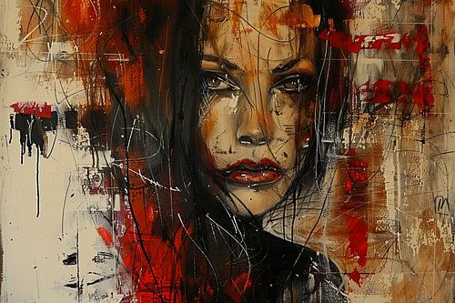 abstract portret van vrouw