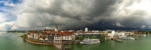Panorama vom Moleturm auf Friedrichshafen