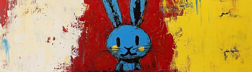 Fröhliches blaues Tier