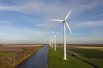 Modern windmills in the Netherlands