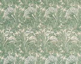 Verdant Blooms and Flowing Foliage Pattern by Artistic